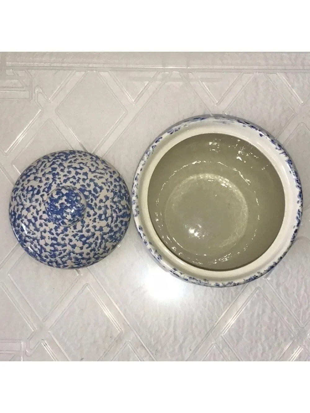 TIENSHAN Sponge Blue Goose Large Canister & Lid